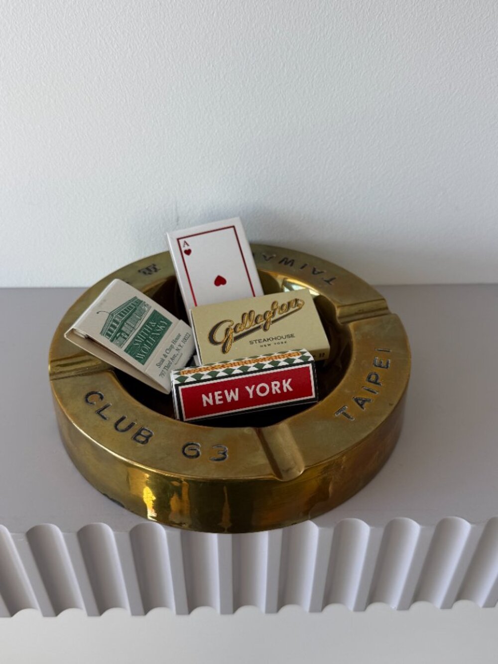 Vintage Brass Club 63 Taipei, Taiwan Ashtray from Vietnam War